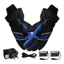 Winter Ski Usb Rechargeable Heated Gloves Mittens Warm Snowmobile Snowboard Ski Gloves 2024 - buy cheap