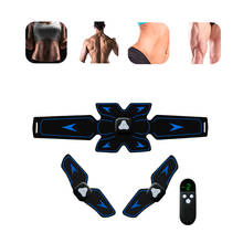 Estimulador muscular eléctrico para abdominales, equipo de entrenamiento de fuerza, EMS, recargable, Control remoto, inteligente, abs 2024 - compra barato