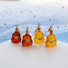 Cute Wine Bottle Drop Earrings For Women Girl DIY Handmade Korean Fashion Creative Unique Dangle Earrings Jewelry Accessaries 2024 - buy cheap