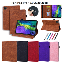 Capa para ipad pro 12 9 2020 "e 2018, capa macia em tpu vintage 3d em relevo para ipad pro 2020, capa 12.9 4ª geração 2024 - compre barato