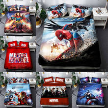Комплект постельного белья для мальчиков и девочек, с наволочкой, Мстители, Железный человек, Халк 2024 - купить недорого