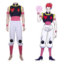 Anime hunter×hunter hisoka cosplay traje uniforme colete calças roupas adulto halloween carnaval festa fantasia terno 2024 - compre barato