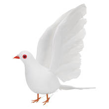 1pc Simulation Foam White Pigeon Fake Artificial Imitation Bird Wedding Living Room Decoration Home Garden Ornament 2024 - buy cheap
