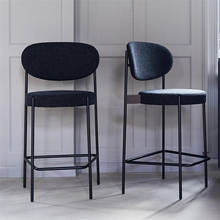 Cadeiras de bar modernas estilo nórdico, assento industrial de ferro, cadeira para sala de estar, móveis, estilo americano, minimalista 2024 - compre barato