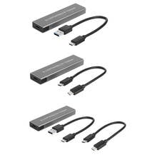 Caixa externa m.2 usb tipo c, nvme pcie ngff sata m/b, invólucro para disco rígido, capa para celular 2024 - compre barato