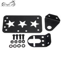 For Harley Bobber Chopper Cafe Racer Axle Side Mount Scooter License Holder Plate Motorcycle Number Plate Rear Taillight Bracket 2024 - buy cheap