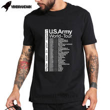 Camiseta de concierto divertido para hombre, camisa de la gira mundial del Ejército de los EE. UU., diseño militar, camisetas divertidas de moda, camisetas de música Rock de ocio 2024 - compra barato