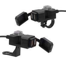 Motorbike Motorcycle Charger Dual USB Port 12V Waterproof Moto USB Charging Equippment Handlebar Mirror Mount Charger Quick 3.0 2024 - buy cheap