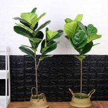 113cm Large Artificial Ficus Tree Fake Rubber Plants Plastic Tropical Tree Leaves Palm Foliage for Indoor Home Large Decoraion 2024 - buy cheap