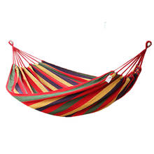 280X80CM Blue Red Double Wide Thick Canvas Hammock Portable Hammock Outdoor outdoor camping Garden Swing Hanging Chair 2024 - buy cheap