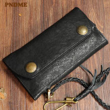 Fashion high-quality genuine leather men's anti-theft clutch purse original design luxury natural cowhide women's phone purse 2024 - buy cheap