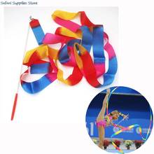 Newly Design Dance Ribbon Gym Rhythmic Gymnastics Rod Art Ballet Twirling Stick 4m B2Cshop 2024 - buy cheap