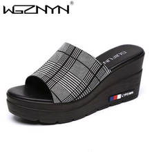 Hot 2021 Women Casual Summer Slippers Ladies Fish Mouth Platform High Heels Sandals Slope Slippers Woman Shoes High Heels Sexy 2024 - buy cheap