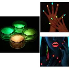 Ecool цветной Флуоресцентный порошок для ногтей Неон фосфор для дизайна ногтей Блестящий пигмент 3D светящийся порошок для удаления пыли 2024 - купить недорого