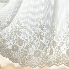 White  lace tulle Curtains sheer for living room bedroom window luxury floral curtain drapes for girl wedding room 2024 - buy cheap