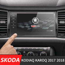254x134mm Car GPS Navigation Screen Tempered Steel Protective Film For Skoda Kodiaq Karoq 2017 2018 Sticker 2024 - buy cheap