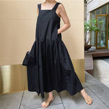 SuperAen 2021 Stylish Strappy Dress Loose Plus Size Spaghetti Strap Maxi Dress Sleeveless Casual Long Sling Dress Women 2024 - buy cheap