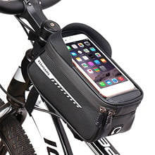 Bolsa à prova d'água para bicicletas, bolsa para quadro de bicicleta de estrada montanha com tela sensível ao toque e furo para fone de ouvido 2024 - compre barato