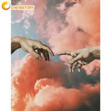 CHENISTORY-Kits de pintura por números para adultos, cuadro de paisaje de cielo hecho a mano, enmarcado en lienzo, decoración de pared, fotos 2024 - compra barato