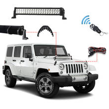 Racbox-combo barra de luz led offroad 3d, 120w, 22 polegadas, feixe de luz + suporte de barra de luz + interruptor de controle remoto para jeep wrangler jk 7-15 2024 - compre barato