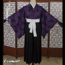 Disfraz de Demon Slayer para hombre, Kimono de Anime Kimetsu no Yaiba Keikoku Enichi Kokushibou, uniforme de sable, traje de Halloween 2024 - compra barato