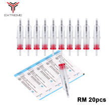 20 Pcs  Permanent Makeup Tattoo Cartridge Needles Round Curved Magnum RM Sterile Rotary Pen Needles Disposable Supplies 2024 - buy cheap