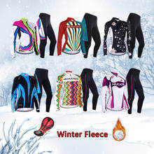 Inverno velo térmico das mulheres camisa de ciclismo conjunto 2022 bicicleta estrada conjuntos camisa mtb vestido blusas feminino roupas uniforme kit 2024 - compre barato