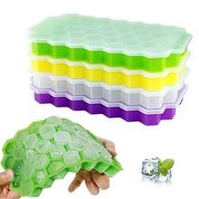 Hot Honeycomb Shape Ice  37-Slot Tray Mold Storage Silicone Container with Lid 2024 - buy cheap