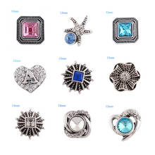 Love  12mm Rhinestone Charms  Metal snap button  DIY jewelry   KS2019 2024 - buy cheap