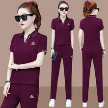 tracksuit summer two piece set top and pants 2 piece sets womens outfits korean style clothing 2021casual pants suits fashion 2024 - buy cheap