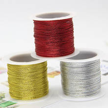 Cuerda de 1mm de 20 metros, cordón dorado/plateado/rojo, cinta de cuerda, etiqueta, línea de costura, pulsera, fabricación de ropa, regalo 2024 - compra barato