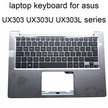 Reemplazo de teclados retroiluminados para ASUS zenbook UX303 UB UX303U UX303UA UX303UB Reino unido negro plata cubierta de reposamanos 64020 2BA 3631UK00 2024 - compra barato