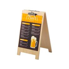 Restaurant Wooden Menu List Price Tag Sign Holder A5 Double Side Display Rack Clip 2024 - buy cheap