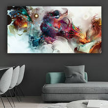 WANGART большой цветной абстрактный постер океана, Картина на холсте, постер с принтом, картина маслом для гостиной, современный дом 2024 - купить недорого