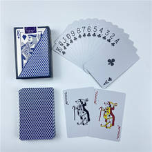 Juego de cartas de PVC, cartas de póker de plástico, Baccarat, Texas Hold'em, rojo y azul, impermeable, usable 2024 - compra barato