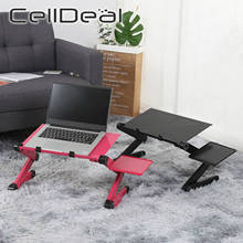 Mesa portátil para laptop, suporte ergonômico com ventilador para laptop e mouse, armação retrátil de alumínio 2024 - compre barato