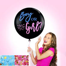 Gender balões de látex, balões de 36 polegadas, para festa de bebê, azul rosa, aniversário, suprimentos de decoração 2024 - compre barato