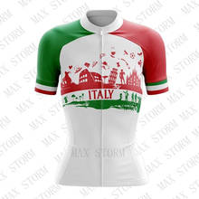 Camiseta para ciclismo de equipe feminina, camisa customizada para corrida de montanha, tempestade, secagem rápida, respirável, cores vermelha/branca/verde, 2019 2024 - compre barato
