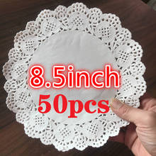 50PCS 3.5-9.5inch White Napkin Hollowed Lace Paper Mads Doily Decoupage Crafts Cake Making/Wedding Decoration 2024 - buy cheap