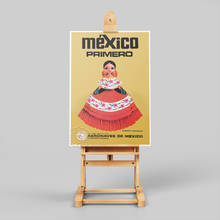 Pósteres e impresiones Vintage de viaje mundial Aeromexico, mujer de México Primero, imágenes de pared, arte, pintura en lienzo para decoración del hogar 2024 - compra barato