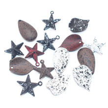 10pcs Mixed Frosted Leaf Star Earring Resin Charms Pendant Findings Vintage Leaves Necklace Bracelet Diy Decor Jewelry Accessory 2024 - buy cheap