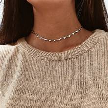 Простые Модные звенья цепи колье ожерелье для женщин Шарм ожерелье ювелирные изделия 2024 - купить недорого