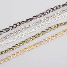 5Meter Gold Silver Necklace Chain For Jewelry Making Findings DIY Necklace Extension Chains Materials Supplies Width 3/4/6mm 2024 - buy cheap