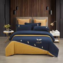 luxury Bedding set queen king size Duvet cover Bed sheet set soft 4pcs  thick brushed stitching embroidery 2024 - buy cheap