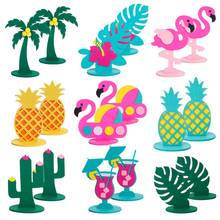 Tropical Party Flamingo Cactus Coconut tree Hawaii Hawaiian Party Table Decor Tropical Summer Beach Birthday Party Decorations 2024 - buy cheap