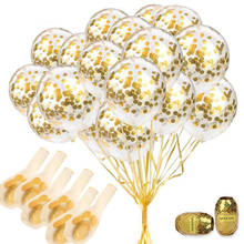 Balão de confete de látex, balões de feliz aniversário, decoração para meninos, ouro rosa, balão de pérola, acessórios para festa de casamento, 10 peças 2024 - compre barato