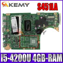 Akemy S451LA Laptop motherboard for ASUS S451LA S451LN S451LB S451L V451 V451L Test original mainboard 4G-RAM  I5-4200U 2024 - buy cheap