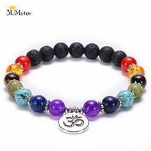 Lava Stone Chakra Bracelet Natural Stone Yoga Beads Bracelets Life Tree/Lotus/OM/Buddha Prayer Bracelet for Unisex DropShipping 2024 - buy cheap