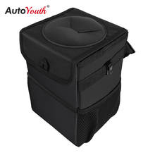 Cubo de basura plegable para coche, papelera de alta calidad con forro impermeable, Material Oxford creativo, lavable y duradero, color negro 2024 - compra barato