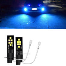 2 uds H3 bombillas de luz LED antiniebla para coche 3030 12SMD Canbus DRL lámpara de conducción de coche H3 Auto Leds bombilla 12V 6000K 1200LM 2024 - compra barato